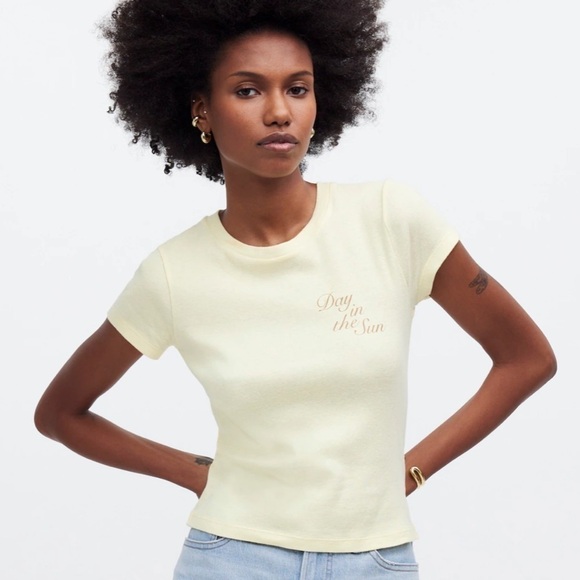 Madewell pale pineapple Day in the Sun Graphic Tee - Picture 1 of 5